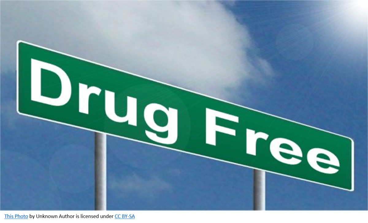 Drug Free road sign