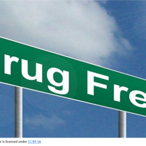 Drug Free road sign