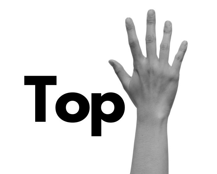 Word top and high five hand for top 5 to know about drug test