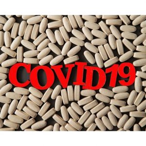white pills red covid19 drug increase